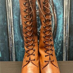 Colin Stuart Cognac Lace-Up Boots